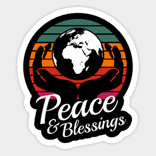 Peace & Blessings Sticker